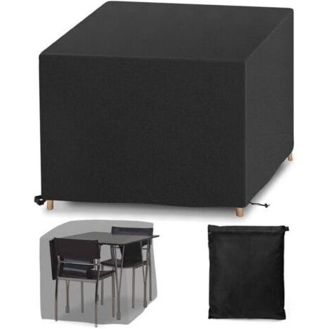 Housse de Protection Housse de Meuble, Bache Salon de Jardin, Housse de Table Extérieur Bâche de Protection Étanche Tissu Oxford Imperméable, Résistance au Vent, Anti-UV,126 x 126 x 74cm (1/5)