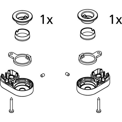 Kermi 2534020 EBAT028 Ensemble roulement inférieur