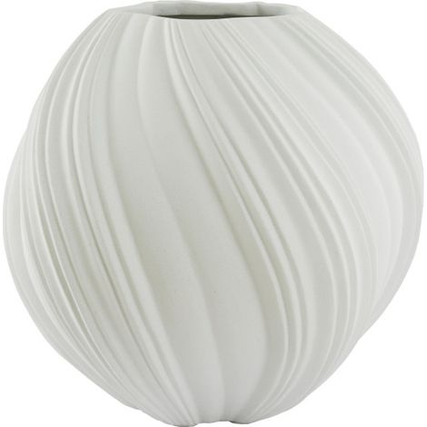 Vase blanc en pierre chaleureux Light & Living Yatung (1/4)
