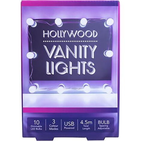 Altri Luci a Corda Hollywood Vanity Dimmerabile 10 Luci 3 Modalita' Colore USB