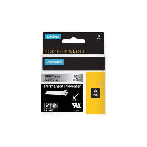 Dymo Schriftband Vinyl Black Metallic (18487) (1/2)
