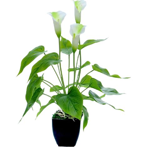 Fleurs Artificielles pour Salon - Plantes en Pot Décoratives en Plastique Imitation (1/5)