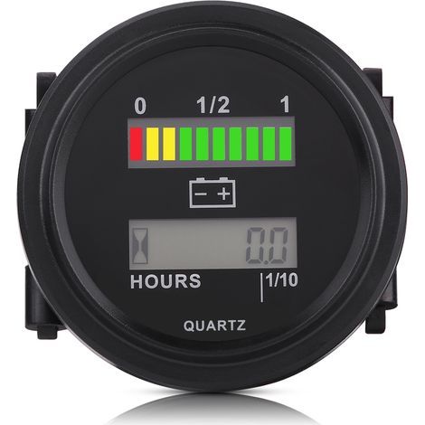 Contador de horas de batería de 24 V, medidor de batería de 24 V, medidor de batería, indicador de batería, indicador de batería LED, indicador de batería, pantalla de contador de horas de 12 V (1/5)