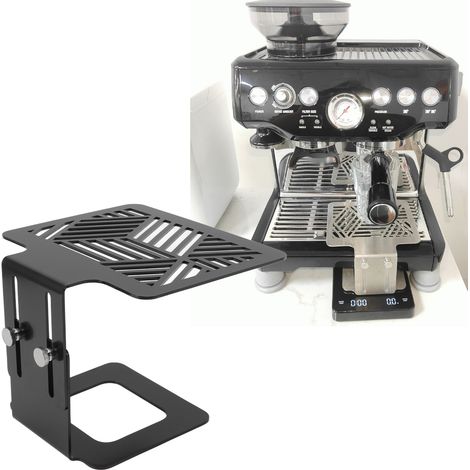 Kaffeewaagenhalterung Modell A, elektronische Waage für Espressomaschinen, verstellbarer Edelstahlrahmen, schwarz, geeignet zum Brühen und Wiegen. (1/5)