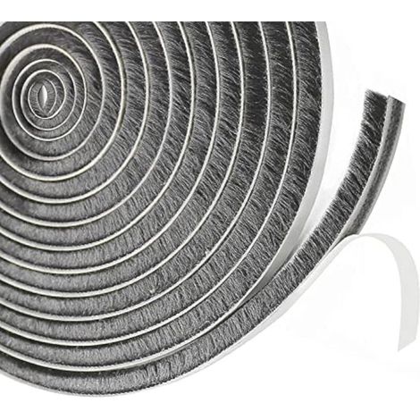 Bürstendichtung für Schiebetüren, 9 mm (B) x 23 mm (T) x 6 m (L). Fensterdichtung für Schallschutztüren und Isolierrollläden.