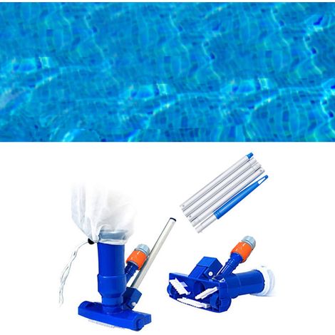Kit de nettoyage de piscine avec aspirateur et tête d'aspiration, outil de nettoyage et de récurage, prise européenne. (1/5)