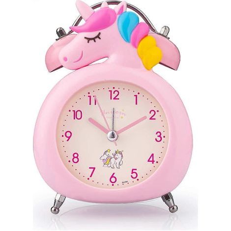 Kinderwecker, lautloser Wecker mit Nachtlicht und akustischem Alarm. (1/5)