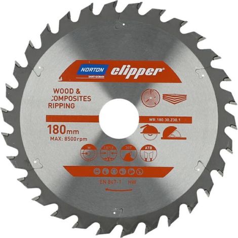 Kreissägeblatt Norton circular saw blade 180 mm 30 Zähne