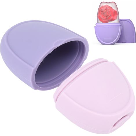 Moule à glaçons en silicone pour les soins des mains, des pieds et du visage, rouleau de massage (violet) (1/5)