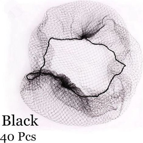 20/40 pièces Filets à cheveux invisibles Filet fin noir 40 pièces noir[NX] (1/5)
