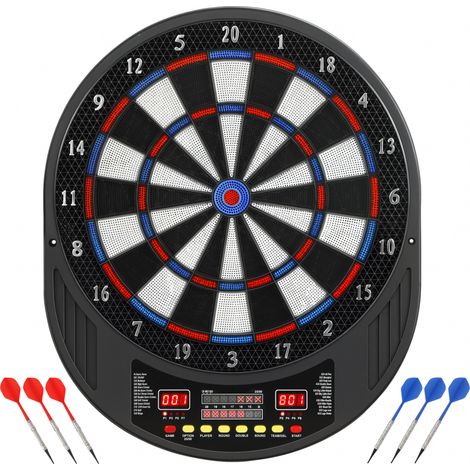 Jeu de fléchettes 33 jeux. 202 variations. jusqu'à 8 joueurs électronique avec embouts souples. doubles écrans LED. (1/5)