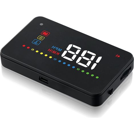 A200 HUD Universel 3,5 pouces Affichage Tête Haute Voiture Compteur de Vitesse OBD2 Projection Pare-Brise (1/5)