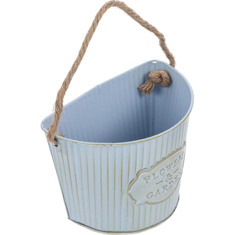 Homoyoyo Pot de fleurs mural vintage en fer, décoratif pour plantes et, design semi circulaire (1/5)