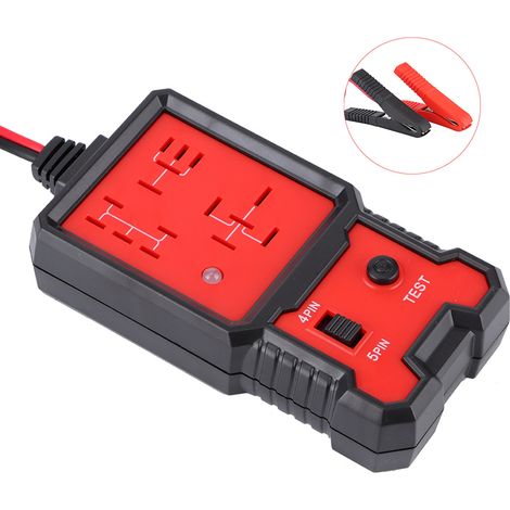 Testeur de relais 12V Voiture 4 Broches 5 Broches avec Affichage LED, Outil de Diagnostic Automobile pour Dépannage Électrique (1/5)
