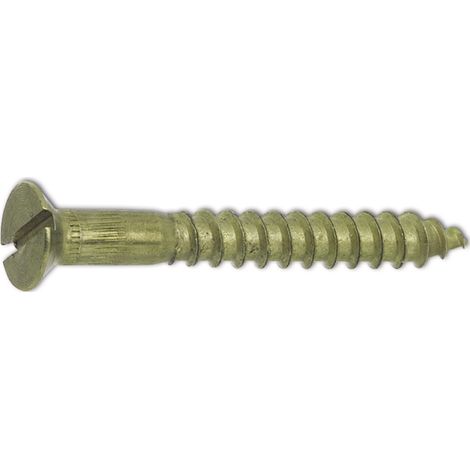 DIN97 4.0 x 20 Messing blank Holzschraube Senkkopf mit Schlitz (1/4)