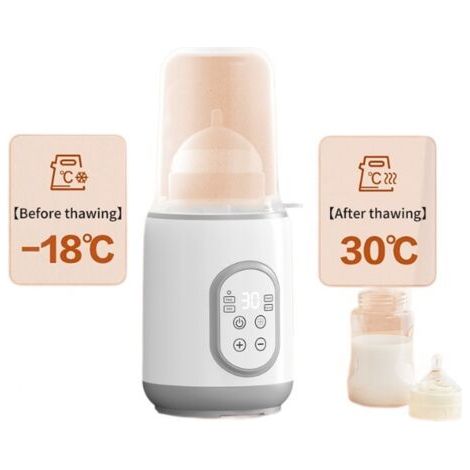 Chauffe Biberon, Chauffe Biberon Électrique Rapide 2 en 1 pour Lait Maternel ou Formule avec Minuterie Numérique Contrôle intelligent de la Température