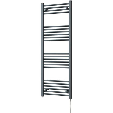 Zennor - Anthracite Electric Towel Rail H1400mm x W500mm Straight 500w Standard (1/3)