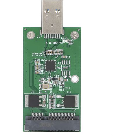 Carte d'Extension PCBA Adaptateur MSATA SSD vers USB 3.0 pour Matériel Informatique (1/5)