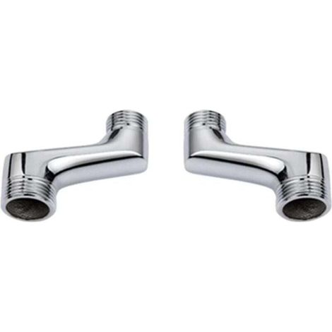 Ahlsen Raccord Excentré Mitigeur Bain Douche,Raccord Laiton Coudé RéDucteur,Bras Pivotant RéGlable,Raccord Excentré 1/2 3/4,Raccord Excentré Wc (1/3)