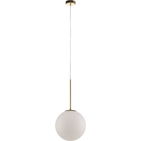 [NEUWERTIG] B-Ware Euluna Pendelleuchte Dione Deckenlampe Hängeleuchte E27 1 Flammig Weiß Gold 30cm