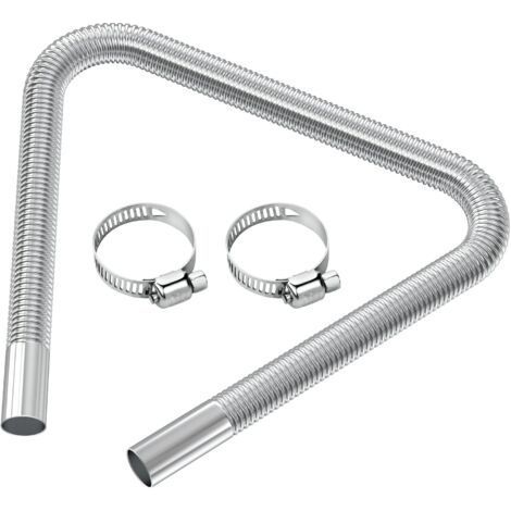 Tuyau d'évacuation flexible pour gaz diesel de 120 cm – Acier inoxydable – Diamètre intérieur de 2,5 cm – Compatible avec les réchauffeurs d'air diesel (1/5)