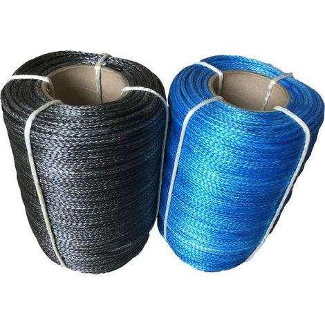Corde de remorquage 4MM 100M synthétique treuil Ligne Fibre Corde for 4 Roues motrices 4x4 VTT UTV Recovery Bateau Offroad (Color : Grey) (1/2)