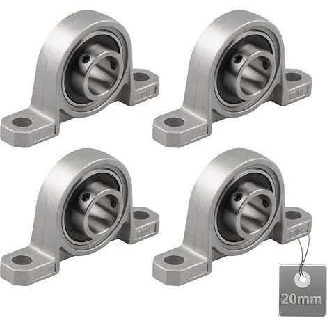 4 Stücke Gehäuselager, 20mm Stehlager Set, Lagerbock, Zinklegierung Wellenlager, Flanschlager für Achse Welle Maschine, 3d - Drucker (KP004) (1/5)