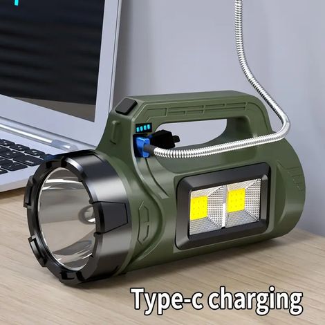 Hochleistungs-Solar-Außenscheinwerfer, tragbare Taschenlampe, ultrahell, wiederaufladbar, tragbare Grubenlampe für den Heim- und Feldeinsatz.