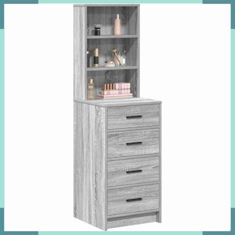 865051 Haut Armoire Sonoma gris 40 x 41 x 135 cm Bois d'ingénierie (1/5)