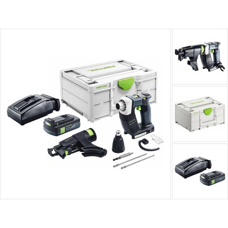 Festool DURADRIVE DWC 18-2500 Basic Akku Bauschrauber 18 V 18 Nm Brushless + 1x Akku 3,0 Ah + Ladegerät + Systainer