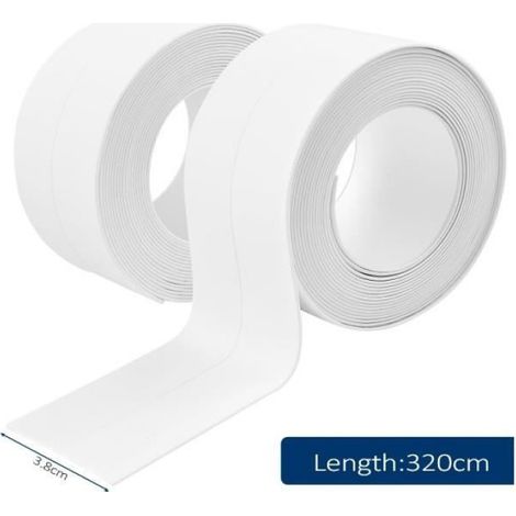 Joint Silicone - 320 Cm - Pour Cuisine Et Salle De Bain - Lot De 2 (1/4)