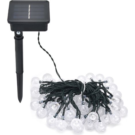 9.5m Guirlande Solaire LED IP44 Imperméable, 8 Modes d'Éclairage, Lumière Chaude pour Jardin, Cour, Mariage, Fête Extérieure