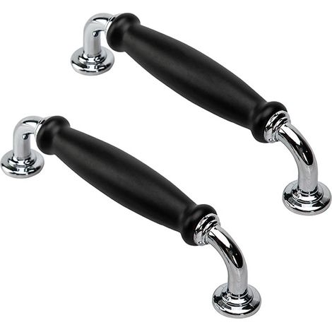 2 pièces Noir Vintage Boutons de Portes Placards poignées de portes Cabinet Tiroir Poignées Meuble Portes pour Placards Cuisine Tire Boutons Armoire Distance de Trou 128mm (1/5)