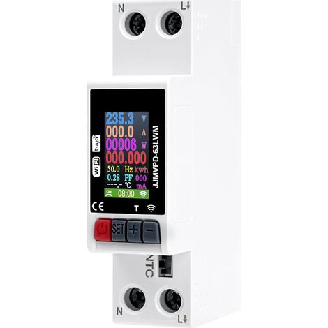 Compteur electrique wifi consometre electricite compteur d'énergie connecté compteur electrique monophasé avec Fonction de protection intelligente contre les fuites électriques (1/5)