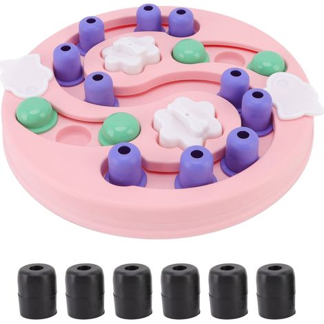 Intelligenzspielzeug für Hunde: Fördert die geistige Entwicklung, reduziert Langeweile und Angstzustände. Interaktiver Leckerli-Spender für Welpen (rosa). (1/5)