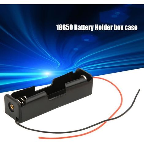 10X CAISSE COUPLEUR BOITE SUPPORT POUR BATTERIE PILE ACCU 1 x 18650 avec connexion série à 2 fils -RUI1 (1/4)