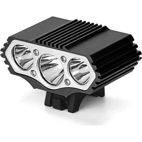 Lampe de Vélo 12 000 Lumens Éclairage Ultra Puissant avec 3 LED XML. 3 Modes d'Éclairage. Étanche et Léger. Idéale pour Rouler de Nuit (1/5)