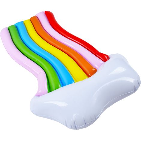 Aufblasbares PVC-Regenbogenwolken-Set, aufblasbarer schwimmender Wasserstuhl (Lieferung ohne Gas) (1/5)