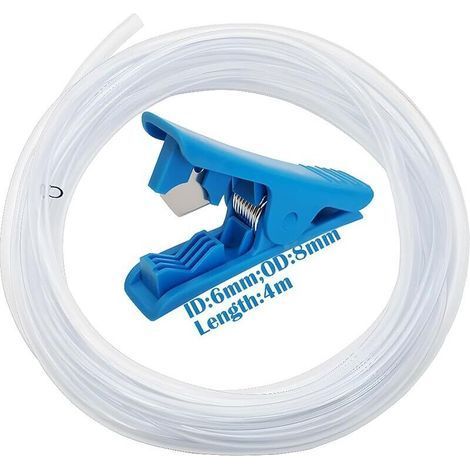 PVC Pipe, Transparent Pipe 6mm ID8mm OD, Flexible Tube, with 1 Pipe Cutter (4 Meters) (1/5)