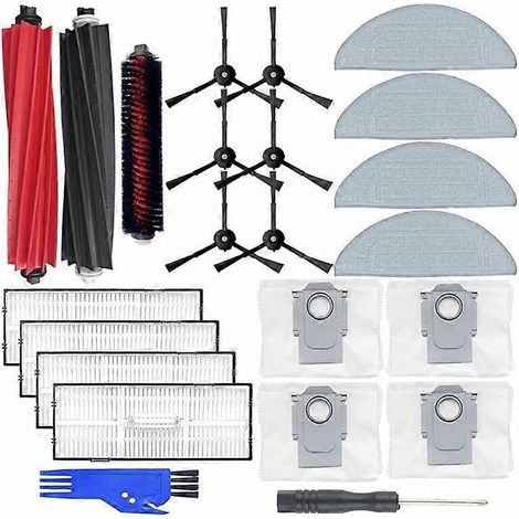 Accessoires pour Roborock S8 Pro Ultra : brosse principale, filtre HEPA, lingette, sacs à poussière, pièces de rechange (1/5)