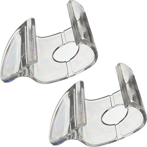 Set mit 2 transparenten Bogengriffen, Zubehör für Jalousien, Vorhänge, Schubladen