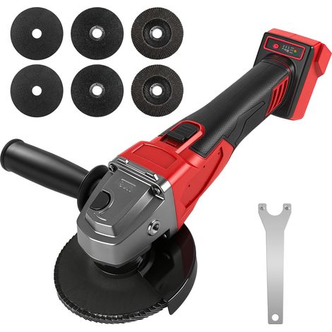 Meuleuse d'angle sans fil pour 18 V, 3 vitesses, 12 000 tr/min, avec 4 M14 jusqu'à 5/20,3 cm - 11 arbre de noyau - Ponceuse sans fil pour couper, meuler et polir (sans batterie) (1/5)