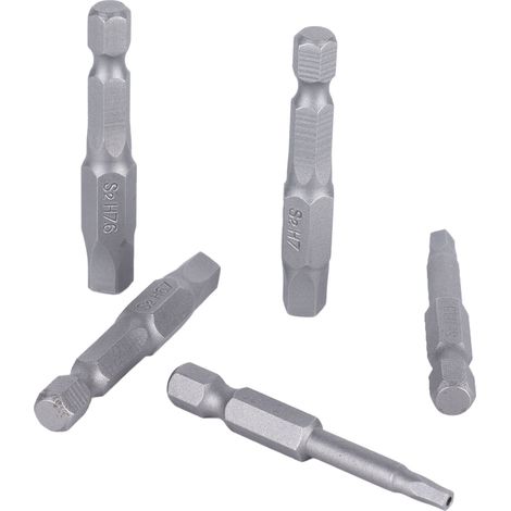 Jeu de 5 embouts magnétiques pentagonaux pour tournevis et perceuse, têtes robustes, accessoires de vissage durables, lot de 5 pièces. (1/5)