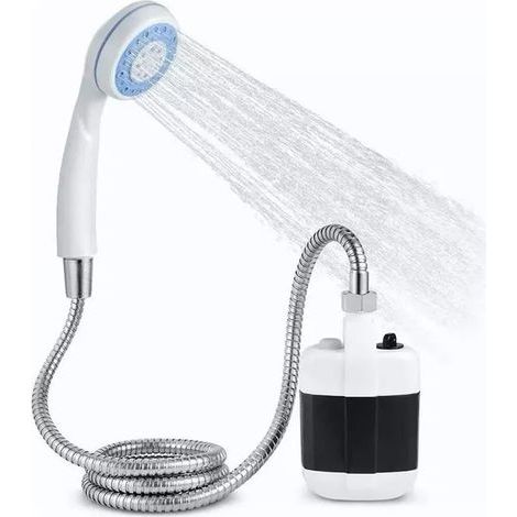 Portable Outdoor Dusche mit 2200mAh Akku, Elektrische Camping Dusche mit Pumpe, Wiederaufladbar für Garten, Strand, Wanderung, Ideal für Camping & Reisen
