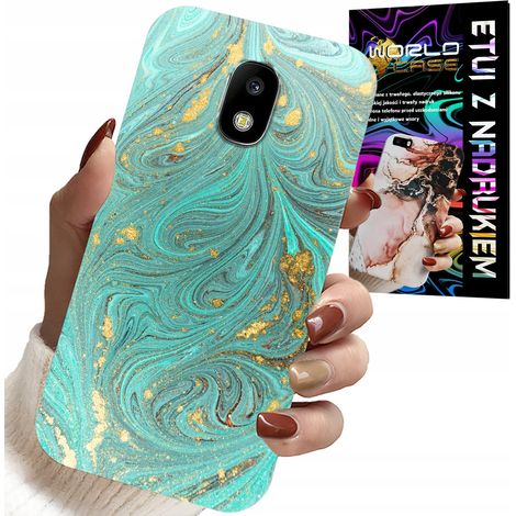 Custodia per Samsung Galaxy J5 2017 - motivo marmorizzato + vetro temperato (1/5)