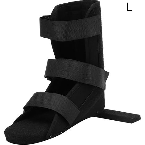 Botte de fracture pied professionnelle, attelle de correction cheville, fixation entorse articulation, noir taille L. (1/5)