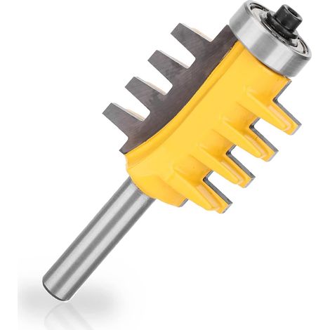 AIDUCHO Fraise à toupie, fraise à toupie à tige de 8 mm à plusieurs dents, outil de coupe de fraise à rainurer en métal pour le travail du bois (1/5)