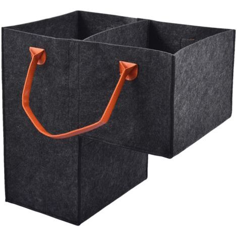 Paniers d'escalier pour escaliers en moquette et en bois, panier de rangement pour chaussures et linge, organisateurs de marches avec poignées, paniers d'escalier en osier, paniers à linge