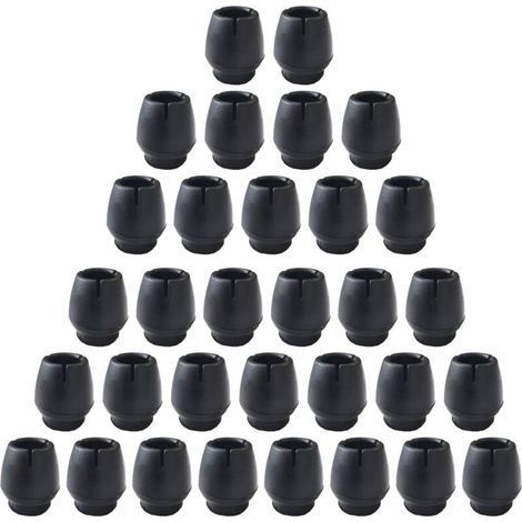 SiliCone Anti-Slip Table and Chair Feet, 32 Pieces Chair Caps Chair Feet Protector for Round Furniture Legs Black(12-16mm)- (1/5)
