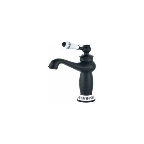 Robinet Salle Bain Mitigeur Lavabo PoignéE Unique Robinet Lavabo Salle De Bain Mitigeur Lavabo Retro，Noir Laiton（Sans tuyau）